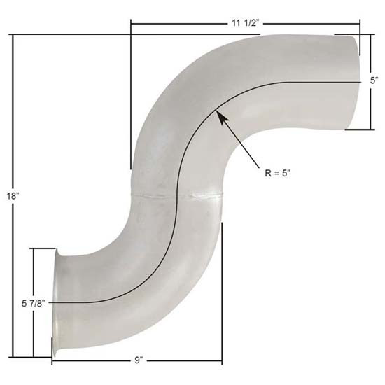 Aluminized Steel Exhaust Elbow Replaces 04-17094-012 For Freightliner