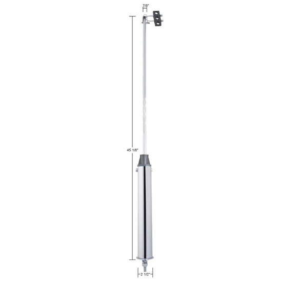 Chrome Swivel Pogo Stick, 45 Inch W/ Hose Or Cable Holder