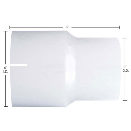 Chrome Exhaust Connector 6 ID Inch X 6 Inch OD