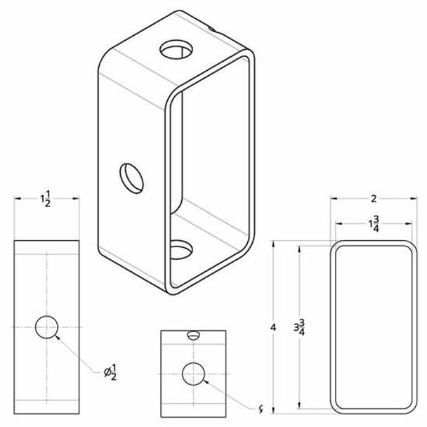 304 SS Mirror Light Bracket