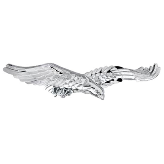 Chrome Plastic 3D Eagle In Flight Adhesive Truck Accent, 7 3/16 x 1 3/4 Inch