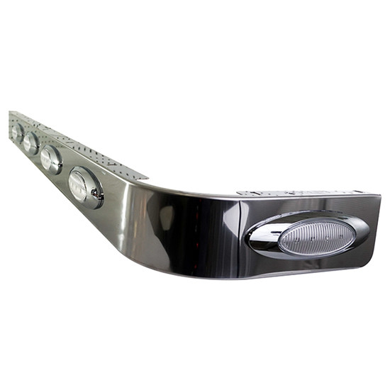 Roadworks Sleeper Panel, 3 1/2 Inch W/ 10- M1 Lights - Amber & Clear LED/ Clear Lens For Kenworth W900L