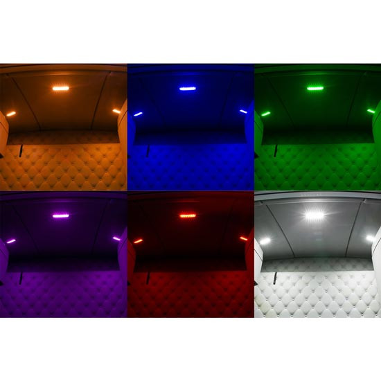 6 Color 9 LED Projector Dome/Cab/Sleeper Light Kit For Kenworth T680 & T880