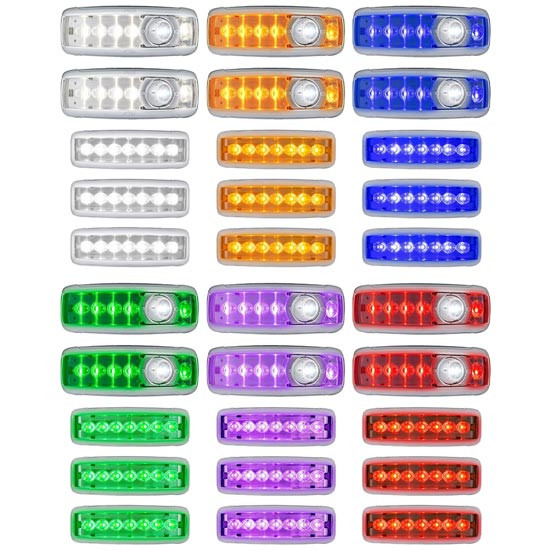 6 Color 9 LED Projector Dome/Cab/Sleeper Light Kit For Kenworth T680 & T880