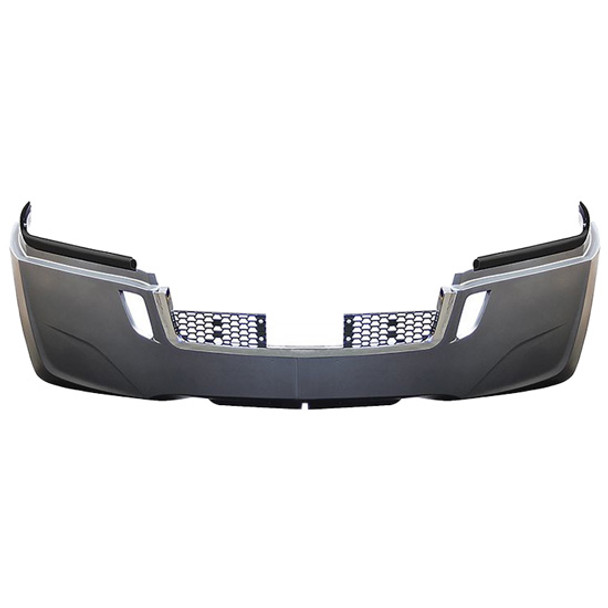 Gray Bumper Assembly Kit W/ Chrome Front Bumper Trim For Freightliner Cascadia