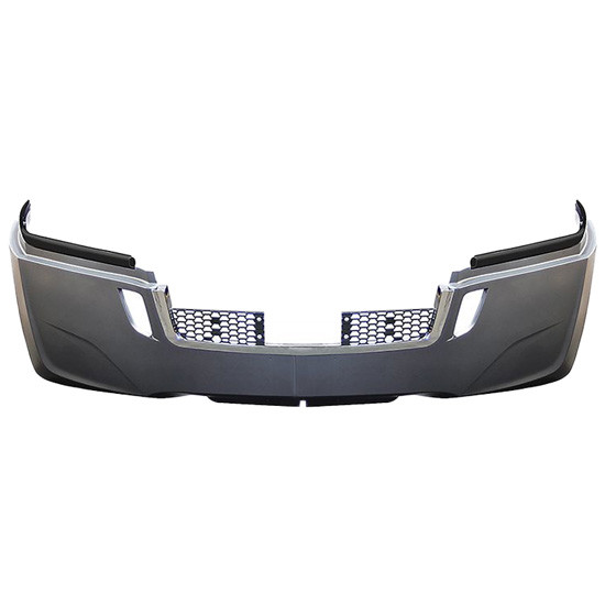 Gray Bumper Assembly Kit W/ Chrome Front Bumper Trim For Freightliner Cascadia