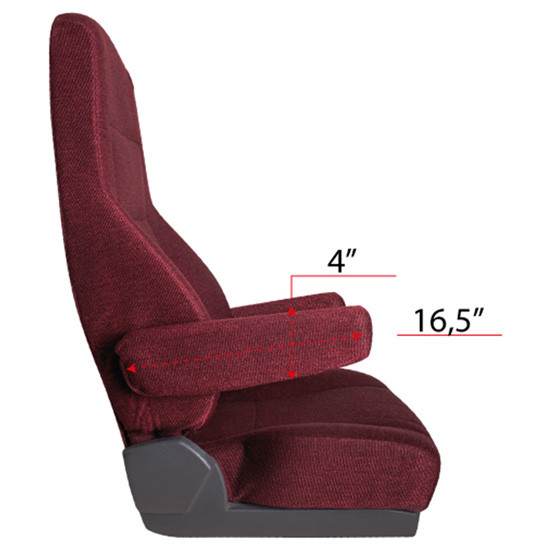 Black Faux Leather Armrest Cover Set, 33 Inch For Freightliner Cascadia