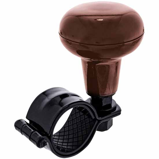 Wood Pattern Steering Wheel Spinner Knob For 1 1/8 - 1 5/16 Inch Steering Wheel Grips