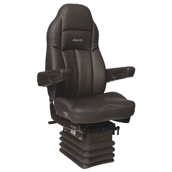 Seats Inc. Legacy Silver Style Seat W/ 18 Inch Armrests And Black Duraleather