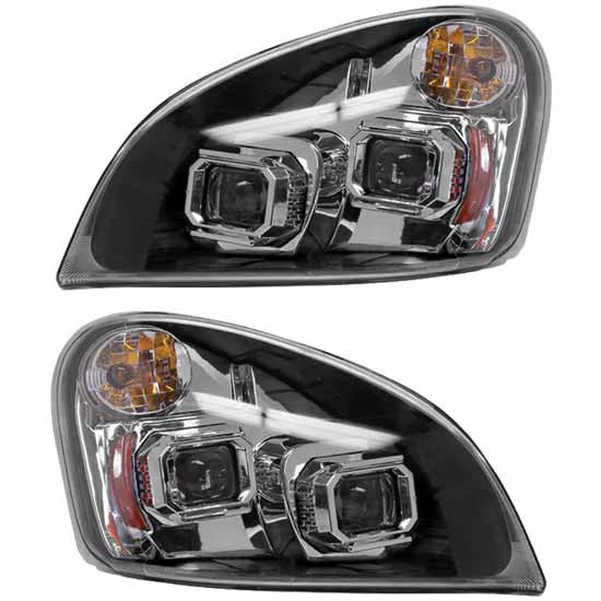 Halogen Projection Headlight Set W/ Turn Signal For Freightliner Cascadia