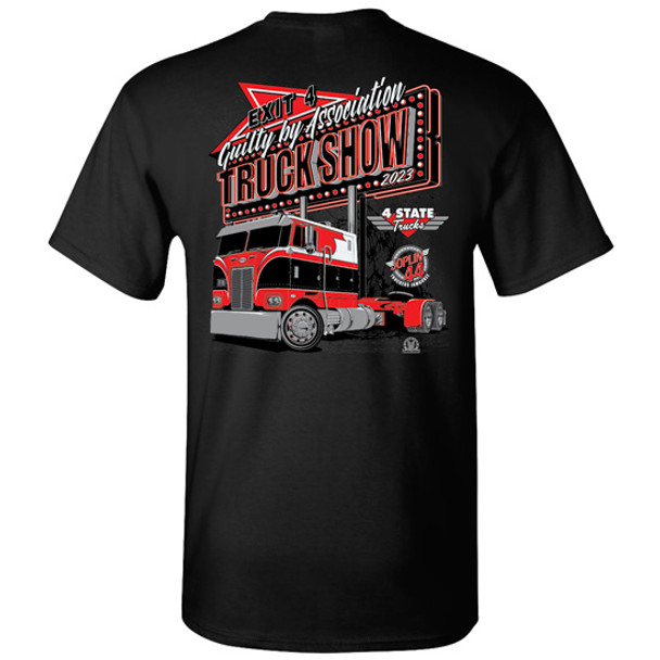 GBATS 2023 CSM I Was There Black T shirt W/ Back Peterbilt 359 & 4 State Trucks Graphic