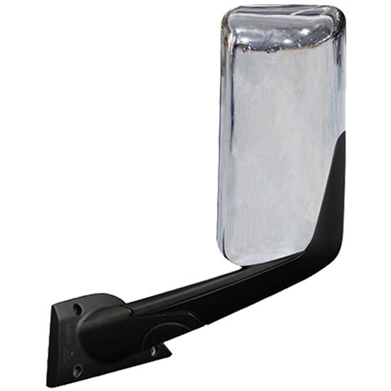 Chrome Mirror Assembly, Manual, Dual Vision Mirrors, Door Mount For Freightliner- Driver Side