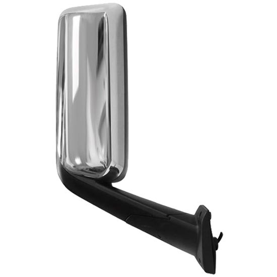 Chrome Mirror Assembly, Electric, Dual Vision Mirrors, Door Mount For Freightliner- Passenger Side