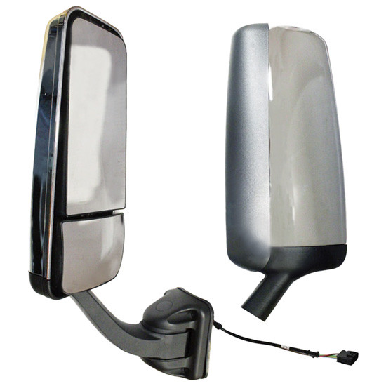 Black & Chrome Mirror Assembly, Driver Side - Replaces A22-69637-011 For Freightliner Cascadia
