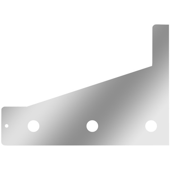 48/58 Inch Stainless Steel Sleeper Extension Panels W/ 6 - 2 Inch Light Holes For Peterbilt