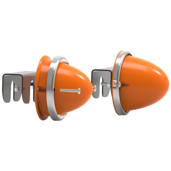 Watermelon Style Suspension Lights - Amber LED/ Amber Lens For Peterbilt Low Air Leaf