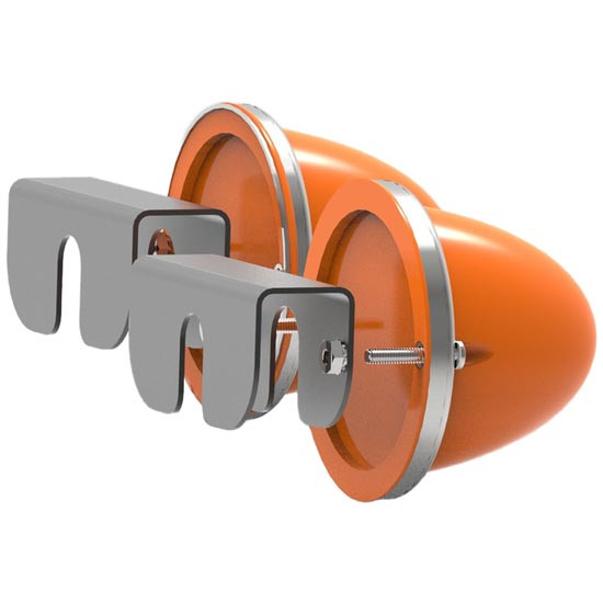 Watermelon Style Suspension Lights - Amber LED/ Amber Lens For Peterbilt Low Air Leaf