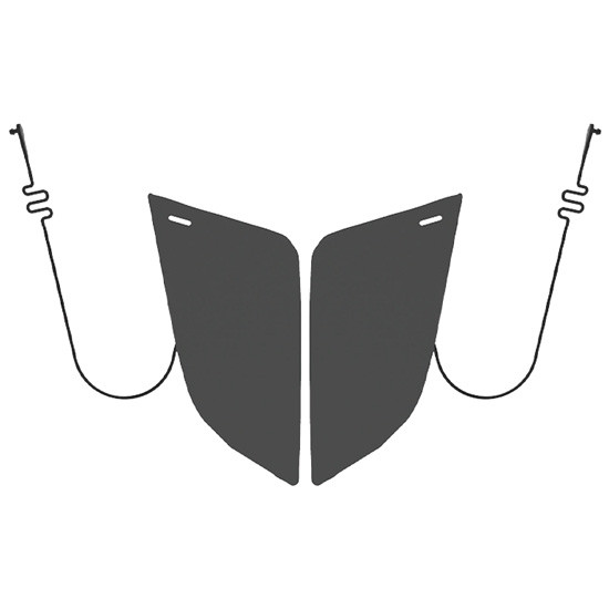 Gray Plastic Tow Hook Cover W/ Lanyard For Freightliner Cascadia 116/126