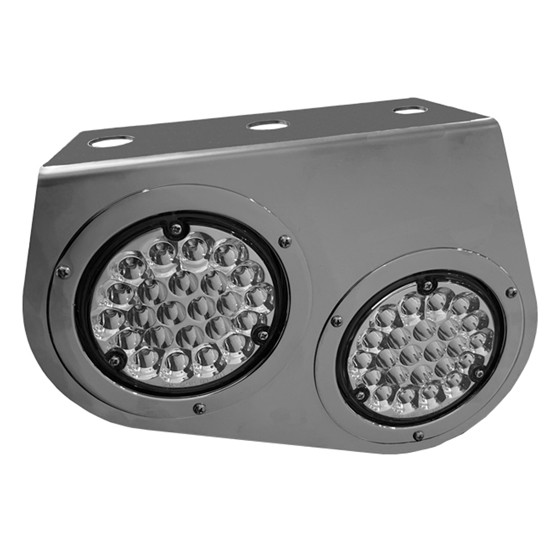 304 SS Rear Tail Light Brackets W/ 2- 4 Inch Light Holes