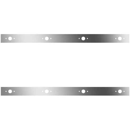 70/78 Inch Stainless Steel Sleeper Panels W/ 8 P1 Light Holes For Peterbilt