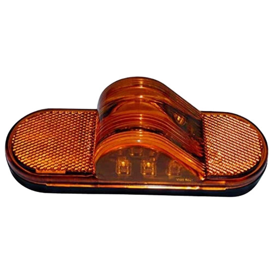 6.5 Inch Oval 6-LED Mid-Turn / Side Marker Light - Amber