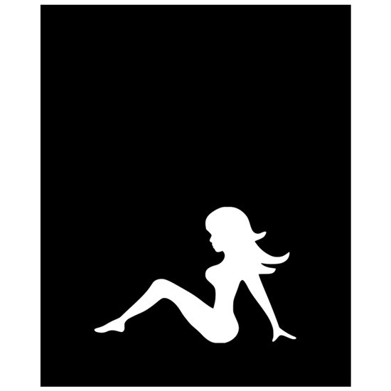 Lady Silhouette Mud Flap - Left Facing