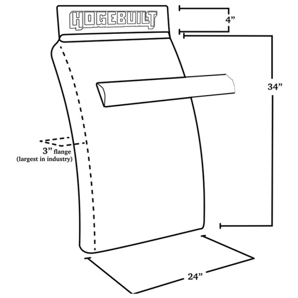 Hogebuilt 34 Inch 304 Stainless Steel Quarter Fender Skins W/ Clamps, Top Flaps Hogebuilt 34 Inch 304 Stainless Steel Quarter Fender Skins W/ Clamps, Top Flaps