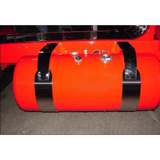 12 Gauge Customs 6 Inch Stainless Steel Straight Fuel Tank Straps  For Peterbilt W/ 26 Inch Diameter Tanks