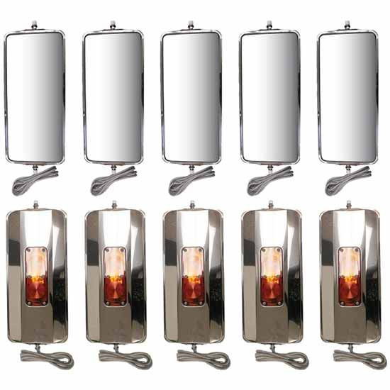 Stainless Steel Box Type Mirrors, 7 X1 6 Inch, 10 Pack