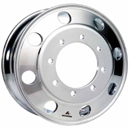 Accuride Hub Pilot Wheel 22.5 X 8.25 Inch Aluminum - Extra Polished, 8 Hand Hole, 8 Bolt