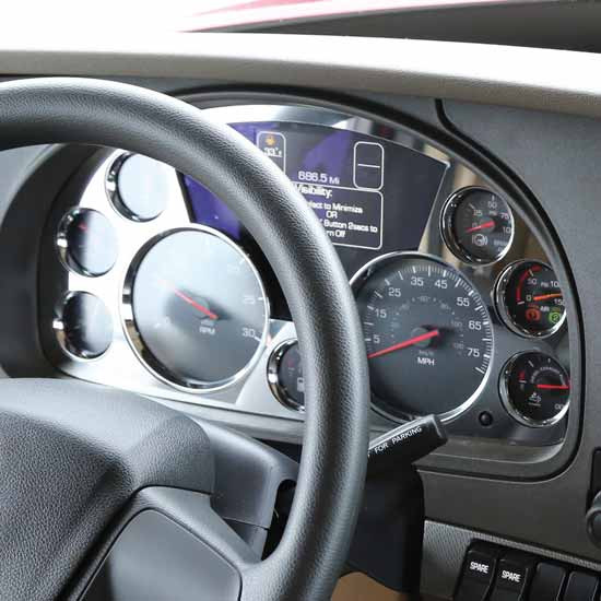 Turnpike Truck Trim Stainless Steel Trim Main Gauge Cluster For Speedometer & Tachometer Gauges For Kenworth T680 & T880