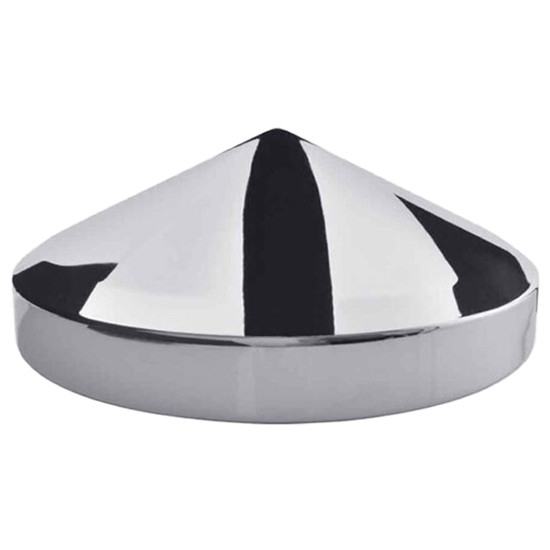 8 Inch Chrome Rear Pointed Hubcap With 1 Inch Lip