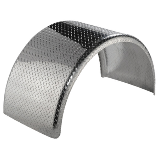 Merritt Diamond Plate Aluminum Single Radius Fender W/ 24 Inch Drop Merritt Diamond Plate Aluminum Single Radius Fender W/ 24 Inch Drop