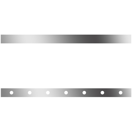 4 Inch Stainless Steel Sleeper Panels W/ 14 - 3/4 Inch Round Downglow Light Holes
