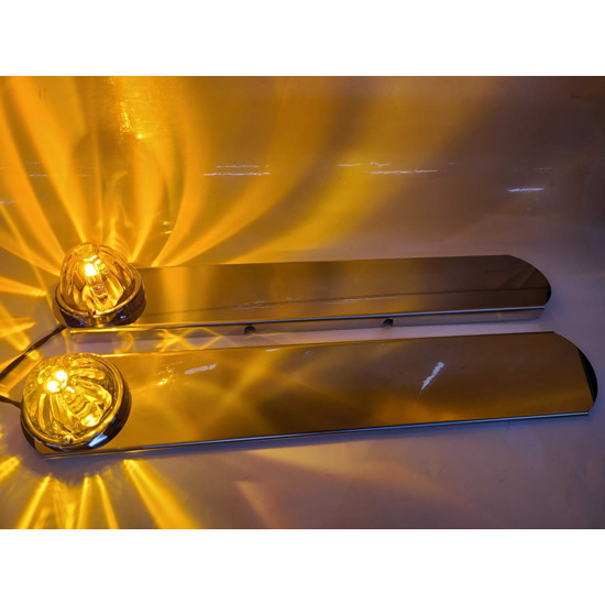 15 Inch Rear Air Cleaner Light Panel W/ Light Holes for Watermelon Lights For Peterbilt 379, 389, 389 Glider