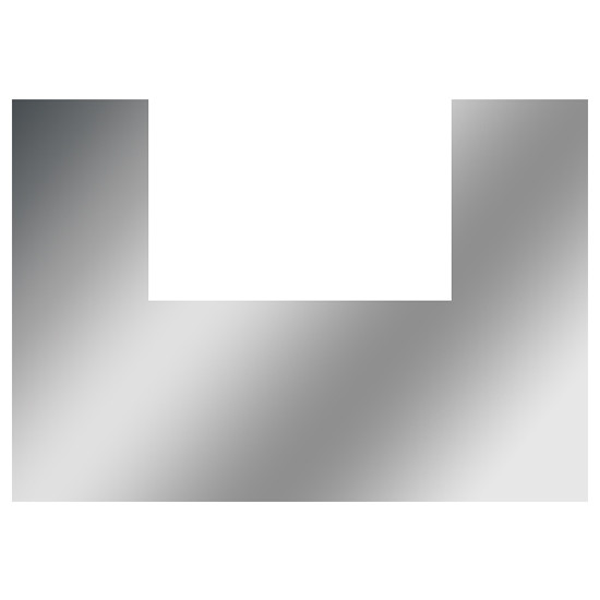 Polished SS Front Drive Axle Filler Panels, 33x16 Inch W/ Front & Back Light Hole Options