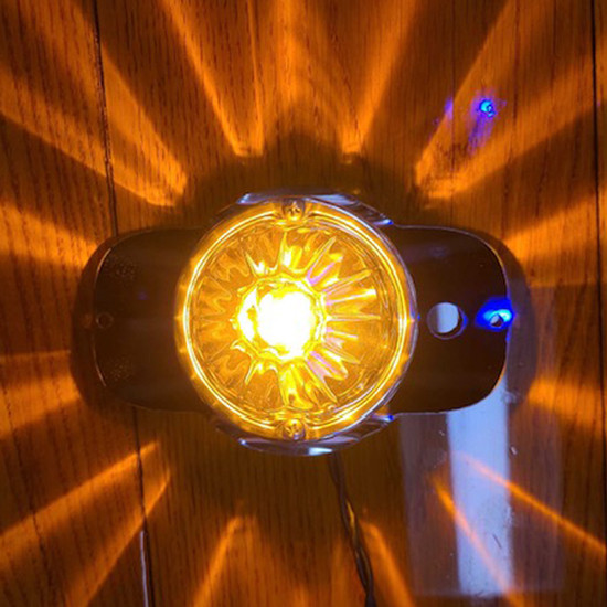 SS Interior Light Bracket with Single Watermelon Light Hole and Toggle Switch  For Peterbilt 378, 379, 388, 389