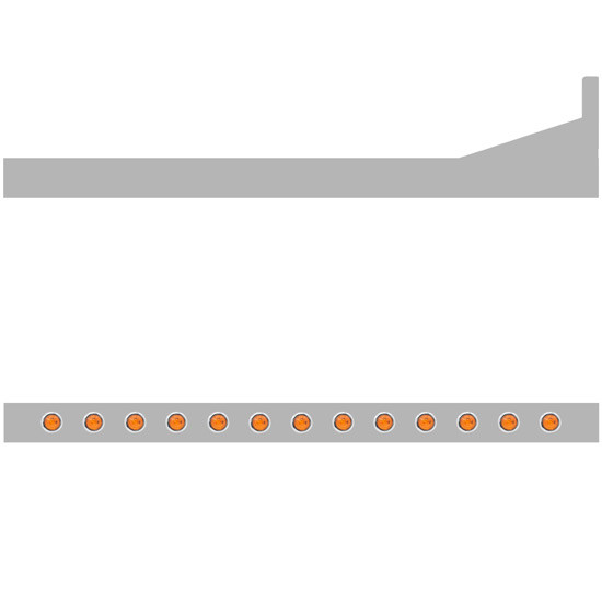 6.5 Inch Paintable Sleeper Panels W/ Extensions, 26 - 3/4 Inch Round Amber/Amber Downglow LEDs