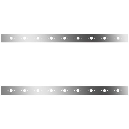 4 Inch Stainless Steel Sleeper Panels W/ 18 P3 Light Holes For Peterbilt 367, 384, 386, 388, 389