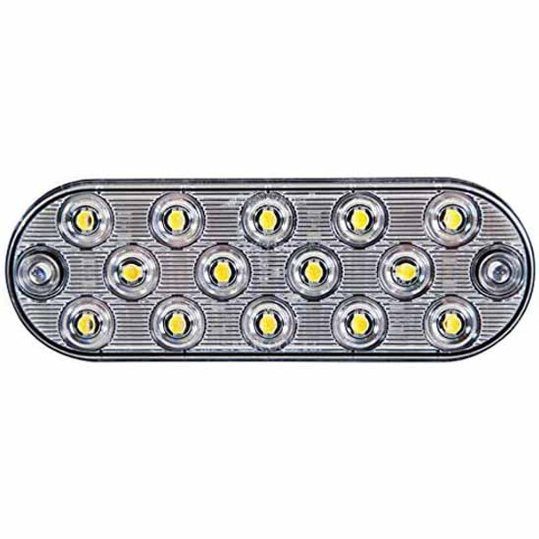 Maxxima 14 Diode 6.5 Inch Oval Low Profile Backup Light - Amber LED / Clear Lens