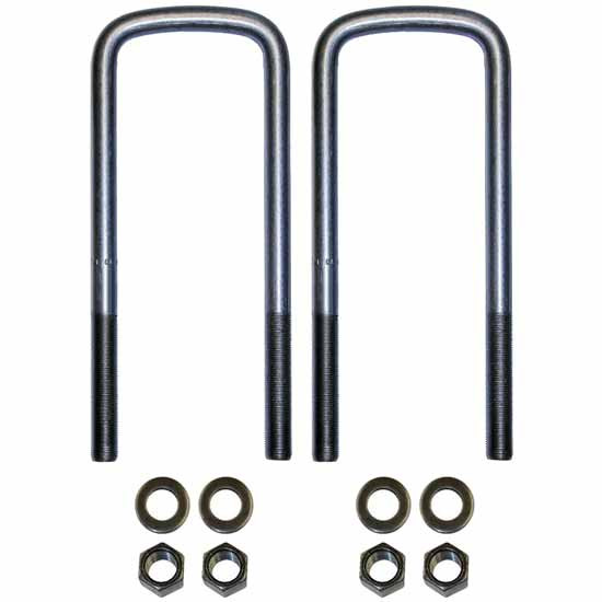BESTfit Semi Round U- Bolt Kit 3/4in-16 X 4 X 12-1/4 Inch Grade 8 Replaces 3668117C For International, Peterbilt