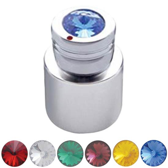 Chrome CB Radio On/Off- Volume -Squelch Knob W/ Jewel