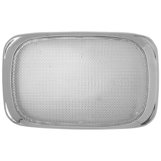 Chrome Plastic Rectangular Speaker Cover 7 3/4 X 4 7/8 Inch For Peterbilt