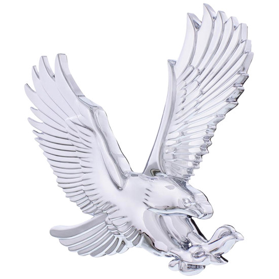 Chrome Plastic 3D Eagle Accent Emblem - Face Right