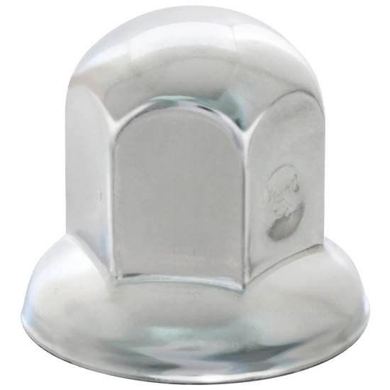 33MM X 2 Inch Chrome Steel Lug Nut Cover W/ Flange - Push-On