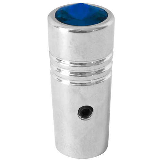 1 Inch Mini Chrome Toggle Switch Extension W/ Blue Jewel For Peterbilt