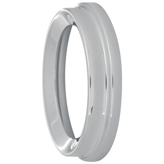 2.25 Inch Chrome Steel Snap-on Gauge Bezel For Peterbilt 357, 378, 379, 385, 386, 387