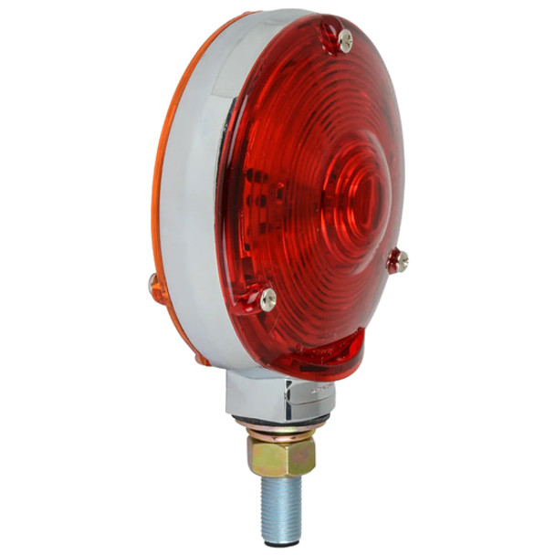 4.25 Inch Double Face Star Pedestal Light - Amber / Amber LED