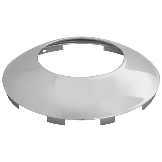 Stainless Steel Front Notched Hubcap W/ Hubodometer Hole & 7/16  Lip