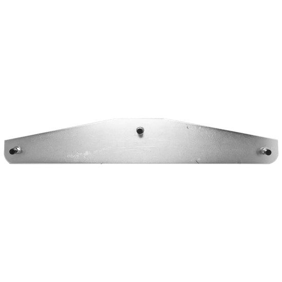 4 X 24 Inch Chrome Steel Bottom Mud Flap Plate - 3 Stud